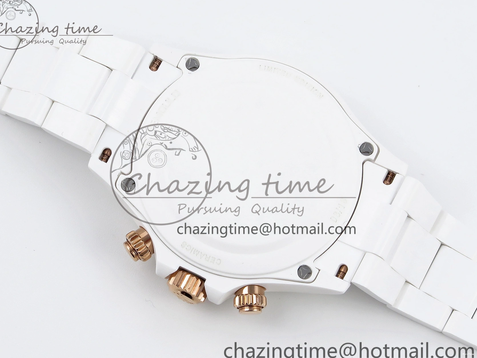 MiroTime 0203 MoistureWicking Daytona AET White Ceramic Case and Bracelet Green Dial SA4130 V 1891